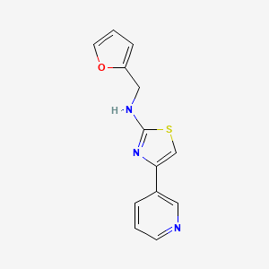 molecular formula C13H11N3OS B5712382 N-(2-furylmethyl)-4-(3-pyridinyl)-1,3-thiazol-2-amine 