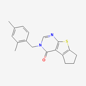 3-(2,4-dimethylbenzyl)-3,5,6,7-tetrahydro-4H-cyclopenta[4,5]thieno[2,3-d]pyrimidin-4-one