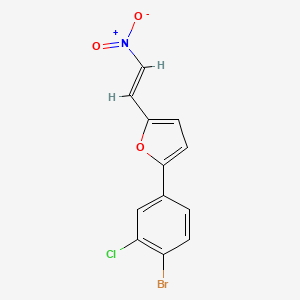 molecular formula C12H7BrClNO3 B5712426 2-(4-bromo-3-chlorophenyl)-5-(2-nitrovinyl)furan 