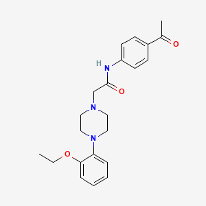 molecular formula C22H27N3O3 B5712437 N-(4-acetylphenyl)-2-[4-(2-ethoxyphenyl)-1-piperazinyl]acetamide 