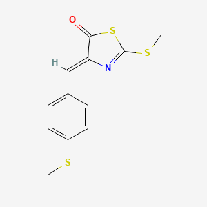 molecular formula C12H11NOS3 B5712473 2-(methylthio)-4-[4-(methylthio)benzylidene]-1,3-thiazol-5(4H)-one 