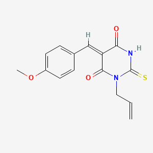 molecular formula C15H14N2O3S B5712502 1-allyl-5-(4-methoxybenzylidene)-2-thioxodihydro-4,6(1H,5H)-pyrimidinedione 