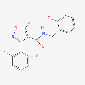 3-(2-chloro-6-fluorophenyl)-N-(2-fluorobenzyl)-5-methyl-4-isoxazolecarboxamide