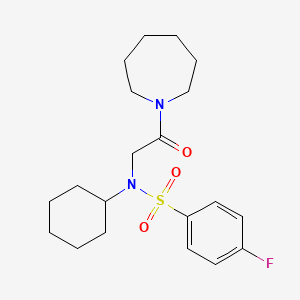 N-[2-(1-azepanyl)-2-oxoethyl]-N-cyclohexyl-4-fluorobenzenesulfonamide