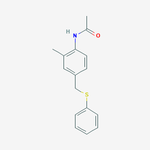 molecular formula C16H17NOS B5712564 N-{2-methyl-4-[(phenylthio)methyl]phenyl}acetamide 