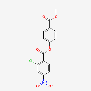 molecular formula C15H10ClNO6 B5712574 4-(methoxycarbonyl)phenyl 2-chloro-4-nitrobenzoate 