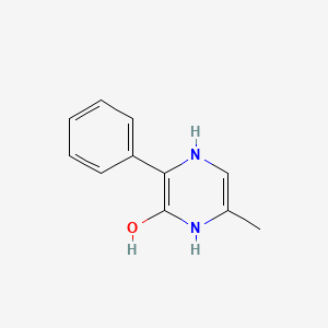 molecular formula C11H12N2O B571258 6-Methyl-3-phenyl-1,4-dihydropyrazin-2-OL CAS No. 114482-51-8