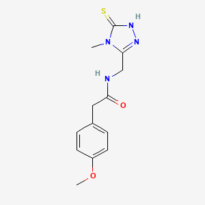 N-[(5-mercapto-4-methyl-4H-1,2,4-triazol-3-yl)methyl]-2-(4-methoxyphenyl)acetamide