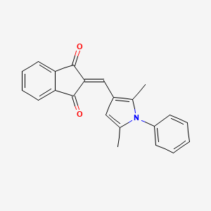 molecular formula C22H17NO2 B5712583 2-[(2,5-dimethyl-1-phenyl-1H-pyrrol-3-yl)methylene]-1H-indene-1,3(2H)-dione 