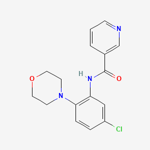 molecular formula C16H16ClN3O2 B5712602 N-[5-chloro-2-(4-morpholinyl)phenyl]nicotinamide 