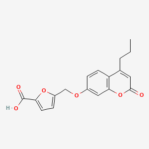 5-{[(2-oxo-4-propyl-2H-chromen-7-yl)oxy]methyl}-2-furoic acid