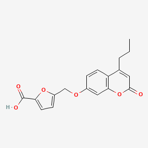 molecular formula C18H16O6 B5712609 5-{[(2-oxo-4-propyl-2H-chromen-7-yl)oxy]methyl}-2-furoic acid 