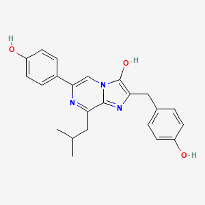 B571262 2-(4-Hydroxybenzyl)-6-(4-hydroxyphenyl)-8-isobutylimidazo[1,2-a]pyrazin-3(7H)-one CAS No. 123437-24-1