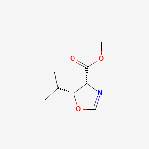 molecular formula C8H13NO3 B571263 (4R,5R)-Methyl 5-isopropyl-4,5-dihydrooxazole-4-carboxylate CAS No. 119395-11-8