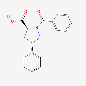molecular formula C18H17NO3 B571264 trans-1-Benzoyl-4-phenyl-l-proline CAS No. 120851-71-0