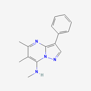 N,5,6-trimethyl-3-phenylpyrazolo[1,5-a]pyrimidin-7-amine