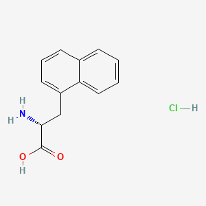 molecular formula C13H14ClNO2 B571271 3-(1-萘基)-D-丙氨酸盐酸盐 CAS No. 122745-09-9