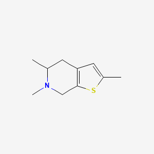 molecular formula C10H15NS B571274 2,5,6-Trimethyl-4,5,6,7-tetrahydrothieno[2,3-c]pyridine CAS No. 123279-85-6