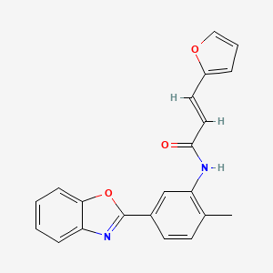 molecular formula C21H16N2O3 B5712747 N-[5-(1,3-benzoxazol-2-yl)-2-methylphenyl]-3-(2-furyl)acrylamide 