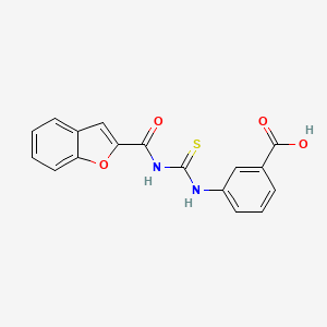 3-({[(1-benzofuran-2-ylcarbonyl)amino]carbonothioyl}amino)benzoic acid