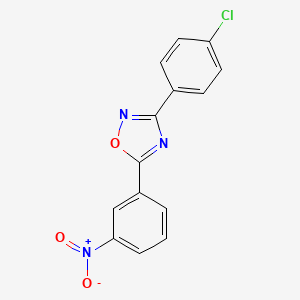 molecular formula C14H8ClN3O3 B5712763 3-(4-氯苯基)-5-(3-硝基苯基)-1,2,4-恶二唑 