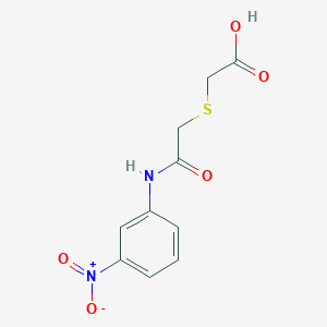 molecular formula C10H10N2O5S B5712780 ({2-[(3-nitrophenyl)amino]-2-oxoethyl}thio)acetic acid 