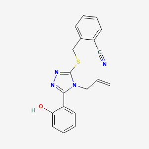 2-({[4-allyl-5-(2-hydroxyphenyl)-4H-1,2,4-triazol-3-yl]thio}methyl)benzonitrile