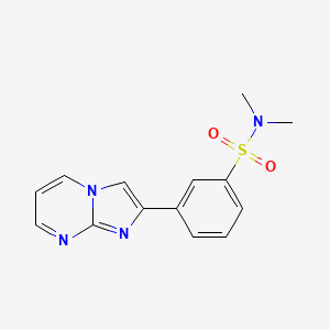 molecular formula C14H14N4O2S B5712797 3-imidazo[1,2-a]pyrimidin-2-yl-N,N-dimethylbenzenesulfonamide 