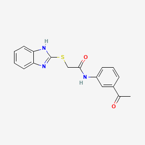 N-(3-acetylphenyl)-2-(1H-benzimidazol-2-ylthio)acetamide