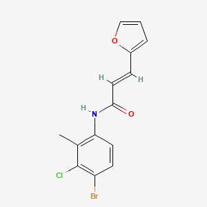 N-(4-bromo-3-chloro-2-methylphenyl)-3-(2-furyl)acrylamide