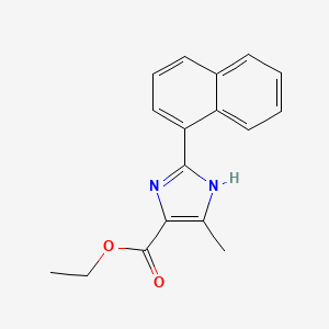 molecular formula C17H16N2O2 B571283 Ethyl 4-methyl-2-(naphthalen-1-yl)-1H-imidazole-5-carboxylate CAS No. 115835-55-7