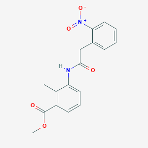 molecular formula C17H16N2O5 B5712839 methyl 2-methyl-3-{[(2-nitrophenyl)acetyl]amino}benzoate 