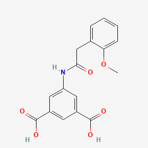 molecular formula C17H15NO6 B5712846 5-{[(2-methoxyphenyl)acetyl]amino}isophthalic acid 