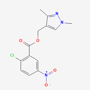 (1,3-dimethyl-1H-pyrazol-4-yl)methyl 2-chloro-5-nitrobenzoate