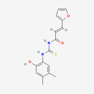 molecular formula C16H16N2O3S B5712857 3-(2-furyl)-N-{[(2-hydroxy-4,5-dimethylphenyl)amino]carbonothioyl}acrylamide 