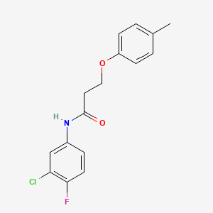 N-(3-chloro-4-fluorophenyl)-3-(4-methylphenoxy)propanamide