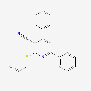 molecular formula C21H16N2OS B5712879 2-[(2-oxopropyl)thio]-4,6-diphenylnicotinonitrile 