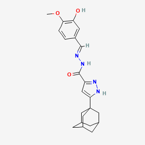 molecular formula C22H26N4O3 B5712887 3-(1-adamantyl)-N'-(3-hydroxy-4-methoxybenzylidene)-1H-pyrazole-5-carbohydrazide 