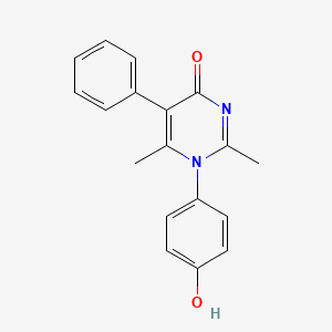 molecular formula C18H16N2O2 B5712906 1-(4-hydroxyphenyl)-2,6-dimethyl-5-phenyl-4(1H)-pyrimidinone 