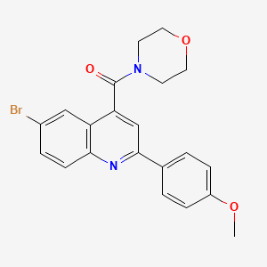 molecular formula C21H19BrN2O3 B5712911 6-bromo-2-(4-methoxyphenyl)-4-(4-morpholinylcarbonyl)quinoline 