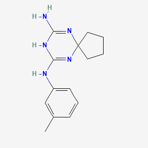 N-(3-methylphenyl)-6,8,10-triazaspiro[4.5]deca-6,9-diene-7,9-diamine
