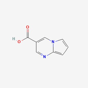 molecular formula C8H6N2O2 B571293 Pyrrolo[1,2-a]pyrimidine-3-carboxylic acid CAS No. 112766-33-3
