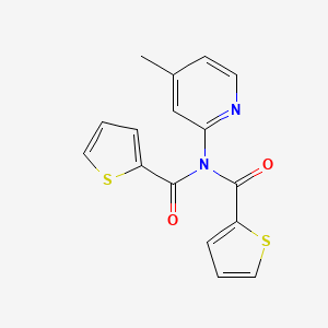 molecular formula C16H12N2O2S2 B5712931 N-(4-methyl-2-pyridinyl)-N-(2-thienylcarbonyl)-2-thiophenecarboxamide 