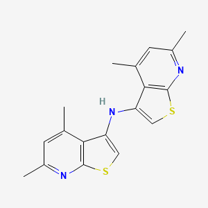 molecular formula C18H17N3S2 B5712935 N-(4,6-dimethylthieno[2,3-b]pyridin-3-yl)-4,6-dimethylthieno[2,3-b]pyridin-3-amine 