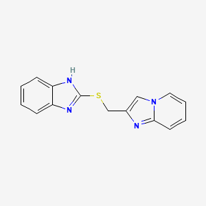 molecular formula C15H12N4S B5712937 2-[(imidazo[1,2-a]pyridin-2-ylmethyl)thio]-1H-benzimidazole 