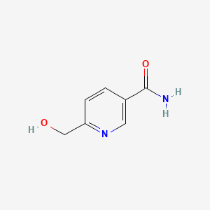 molecular formula C7H8N2O2 B571294 6-(Hydroxymethyl)pyridine-3-carboxamide CAS No. 119646-49-0