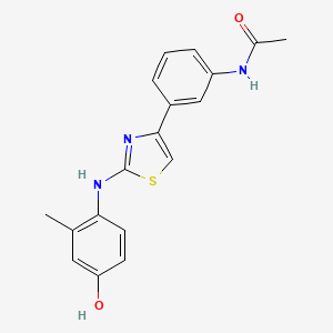 N-(3-{2-[(4-hydroxy-2-methylphenyl)amino]-1,3-thiazol-4-yl}phenyl)acetamide