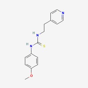 molecular formula C15H17N3OS B5712967 N-(4-methoxyphenyl)-N'-[2-(4-pyridinyl)ethyl]thiourea 