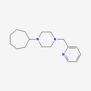 molecular formula C17H27N3 B5712979 1-cycloheptyl-4-(2-pyridinylmethyl)piperazine 