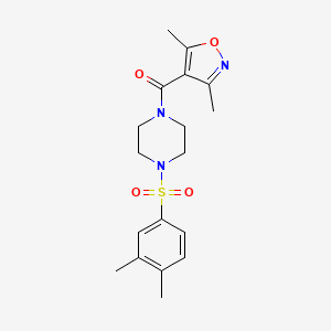 1-[(3,5-dimethyl-4-isoxazolyl)carbonyl]-4-[(3,4-dimethylphenyl)sulfonyl]piperazine